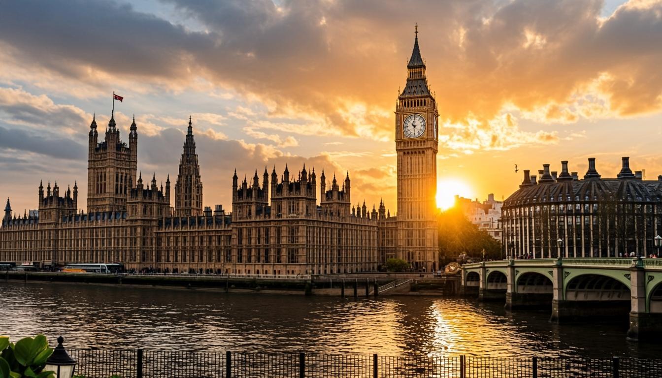 London skyline with Big Ben and the Thames